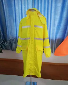 道路施工***交通执勤指挥巡逻安保防护反光条防雨风衣外套 